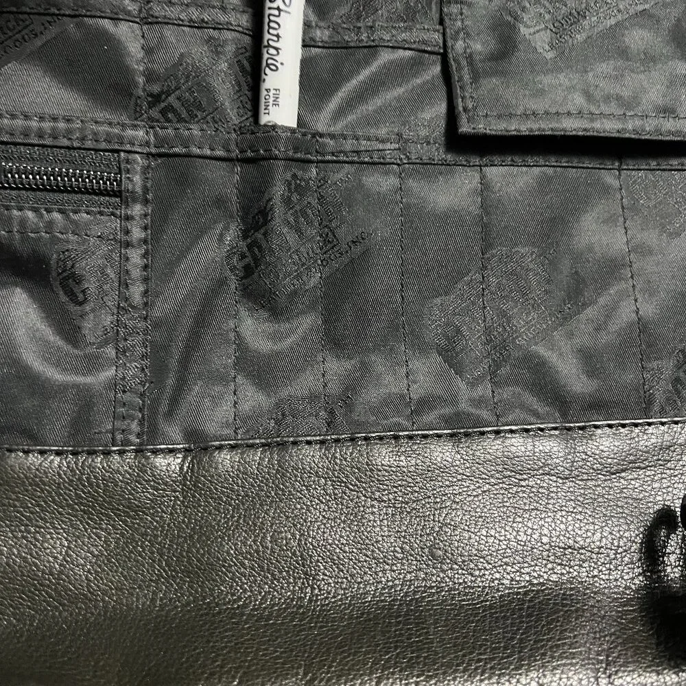 Ohio State‎ Canyon Outback Leather Messenger Briefcase Black Embossed Buckeyes